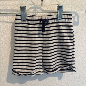 First Impressions Navy and White Striped Shorts